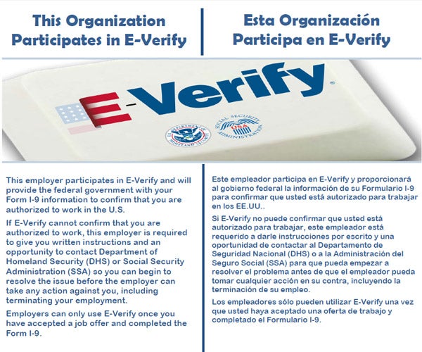E-Verify Participation Materials