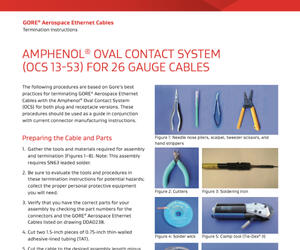 GORE® Aerospace Ethernet Cables - Termination Instructions - Amphenol OCS-26 Document Thumbnail