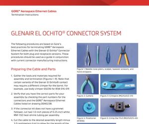 GORE® Aerospace Ethernet Cables - Termination Instructions - Glenair® El Ochito® Connector System Document Thumbnail