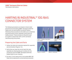 GORE® Aerospace Ethernet Cables - Termination Instructions - HARTING RJ Document Thumbnail